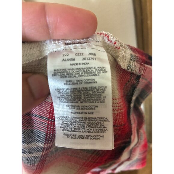 Columbia Flannel Button Up Shirt Red Plaid Casual Red Size XL Women's - Picture 5 of 7